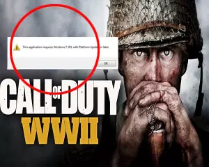 Call of Duty WWII requires windows 7 sp1 or later