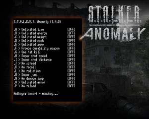 Трейнер Stalker Anomaly 1.4.0
