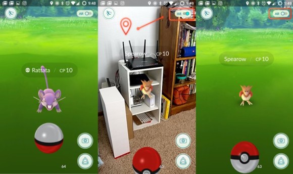 Как включить камеру в Pokemon Go